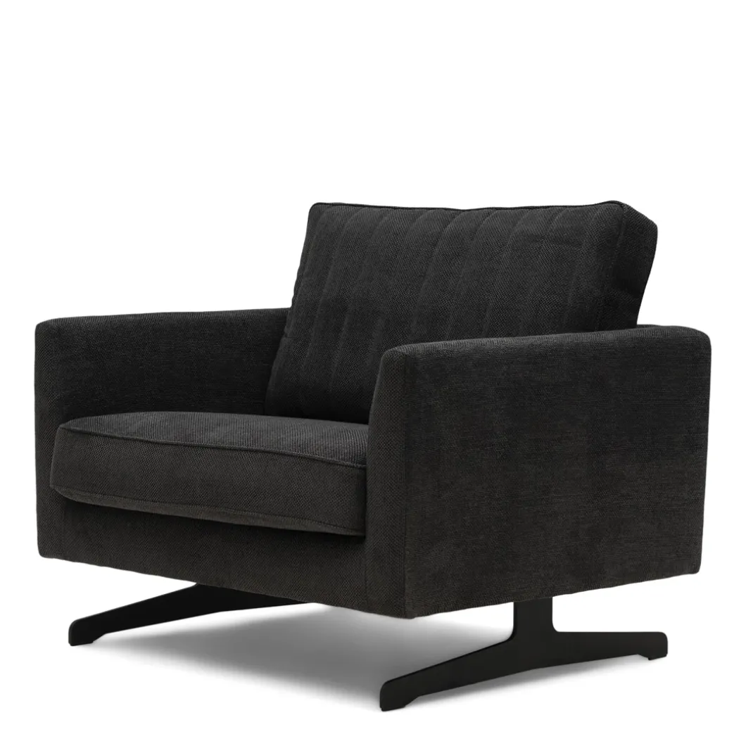 Fauteuil The Camille, Caviar, Celtic Weave