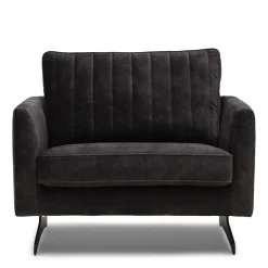 Fauteuil The Camille, Grimaldi Grey, Velvet