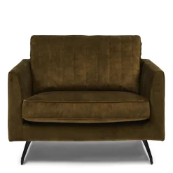 Fauteuil The Camille, Peat Moss, Velvet