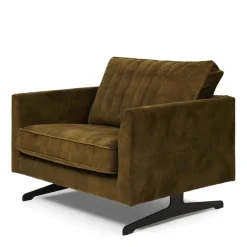 Fauteuil The Camille, Peat Moss, Velvet