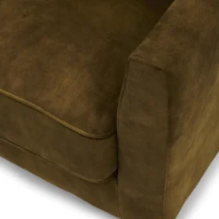 Fauteuil The Camille, Peat Moss, Velvet