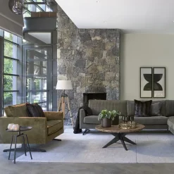 Fauteuil The Camille, Peat Moss, Velvet