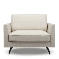 Fauteuil The Camille, Simply White, Bouclé