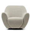 Fauteuil The Jill Swivel, Fabulous Flax, Mouliné Linen