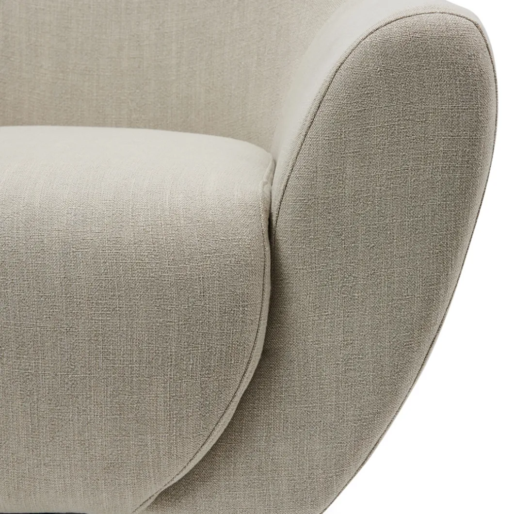Fauteuil The Jill Swivel, Fabulous Flax, Mouliné Linen
