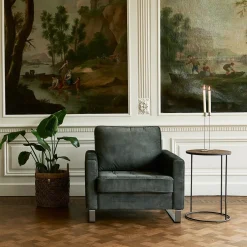 Fauteuil West Houston, Alaskan White, Oxford Weave