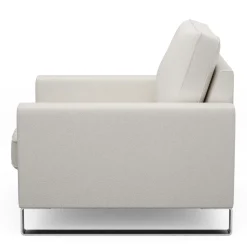 Fauteuil West Houston, Alaskan White, Oxford Weave