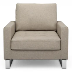 Fauteuil West Houston, Anvers flax, Oxford Weave