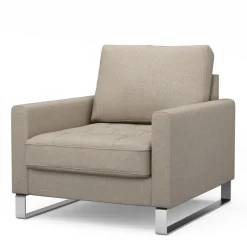 Fauteuil West Houston, Anvers flax, Oxford Weave