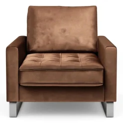 Fauteuil West Houston, Chocolate, Velvet