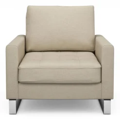 Fauteuil West Houston, Flanders Flax, Oxford Weave