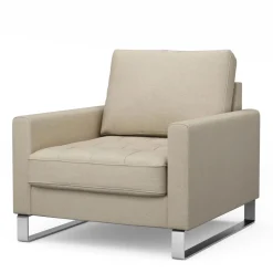 Fauteuil West Houston, Flanders Flax, Oxford Weave