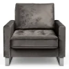 Fauteuil West Houston, Grimaldi Grey, Velvet