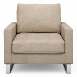 Fauteuil West Houston, Natural, Washed Cotton