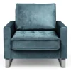 Fauteuil West Houston, Petrol, Velvet I