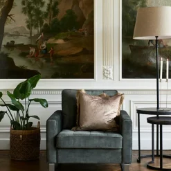 Fauteuil West Houston, Petrol, Velvet I