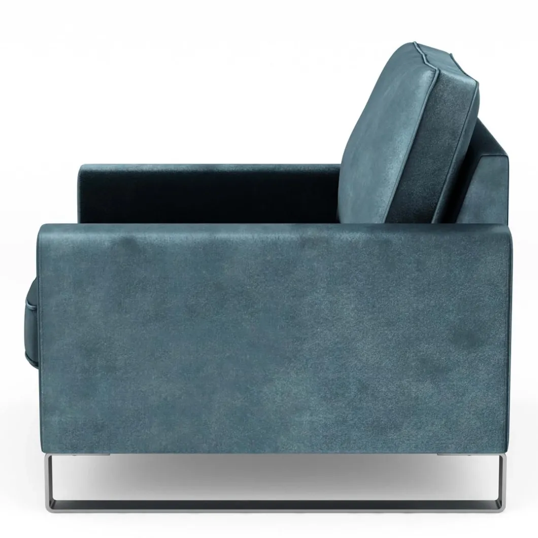 Fauteuil West Houston, Petrol, Velvet I