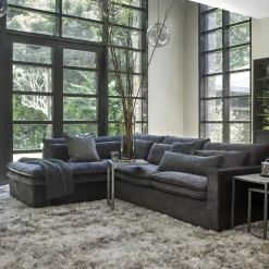 Hoekbank Links Continental, Grimaldi Grey