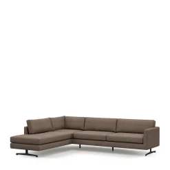 Hoekbank Links The Camille, Bottle Brown