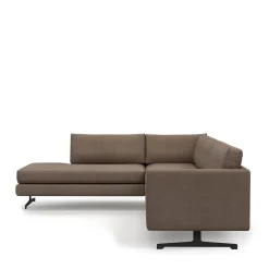 Hoekbank Links The Camille, Bottle Brown