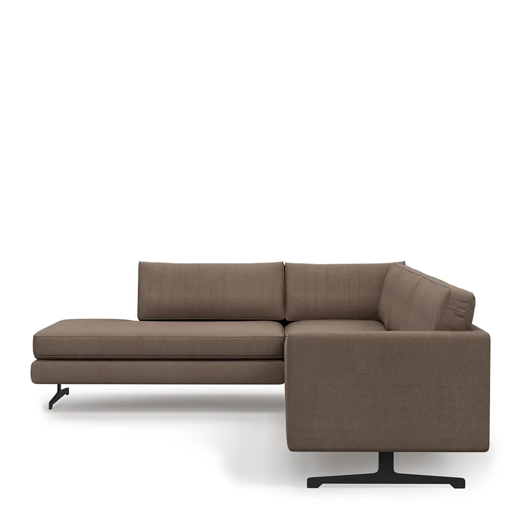 Hoekbank Links The Camille, Bottle Brown