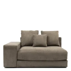 Hoekbank Links Vail, Warm Taupe, Chenille Jacquard Vogue