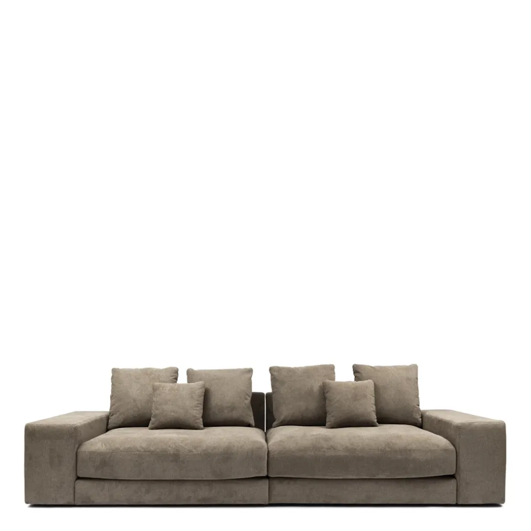 Hoekbank Links Vail, Warm Taupe, Chenille Jacquard Vogue