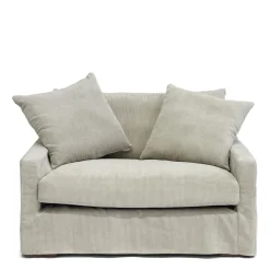 Lennox Loveseat, english rib, almond