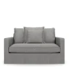 Love Seat Lennox, Grey, Washed Cotton