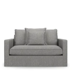 Love Seat Lennox, Grey, Washed Cotton