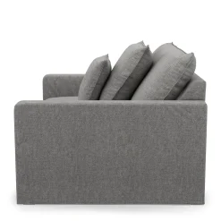 Love Seat Lennox, Grey, Washed Cotton