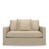Love Seat Lennox, Natural, Washed Cotton