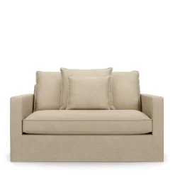 Love Seat Lennox, Natural, Washed Cotton