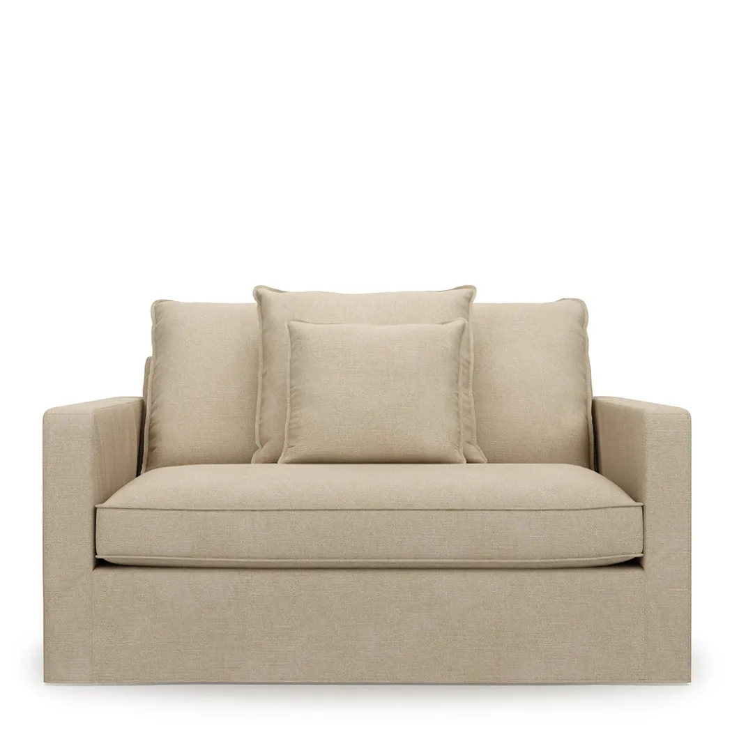 Love Seat Lennox, Natural, Washed Cotton