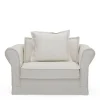 Loveseat Carlton, Alaskan White, Oxford Weave