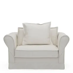 Loveseat Carlton, Alaskan White, Oxford Weave