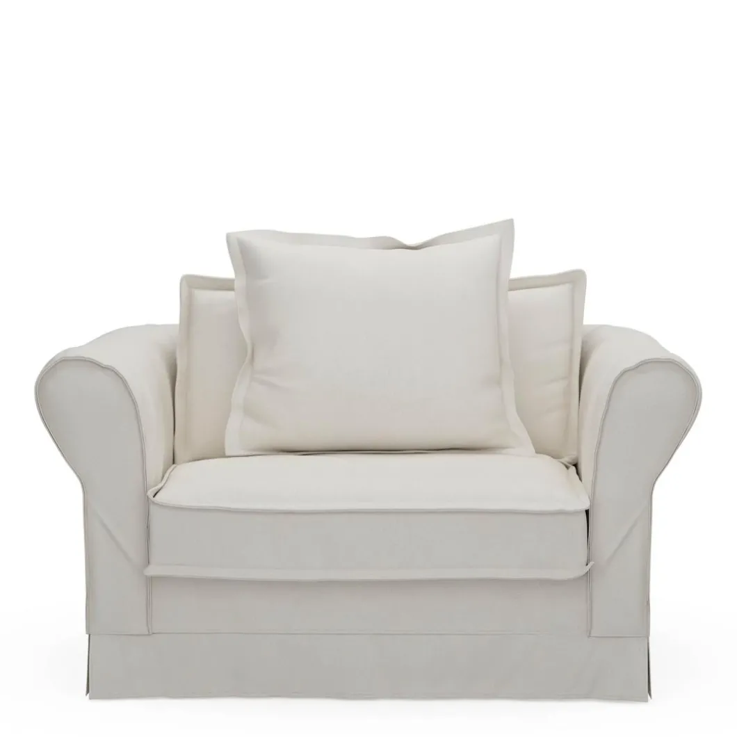Loveseat Carlton, Alaskan White, Oxford Weave