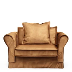 Loveseat Carlton, Cognac, Velvet