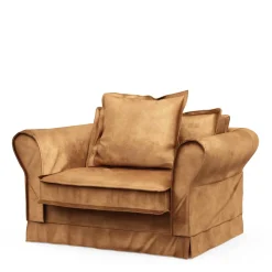 Loveseat Carlton, Cognac, Velvet