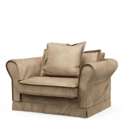 Loveseat Carlton, Golden Beige, Velvet
