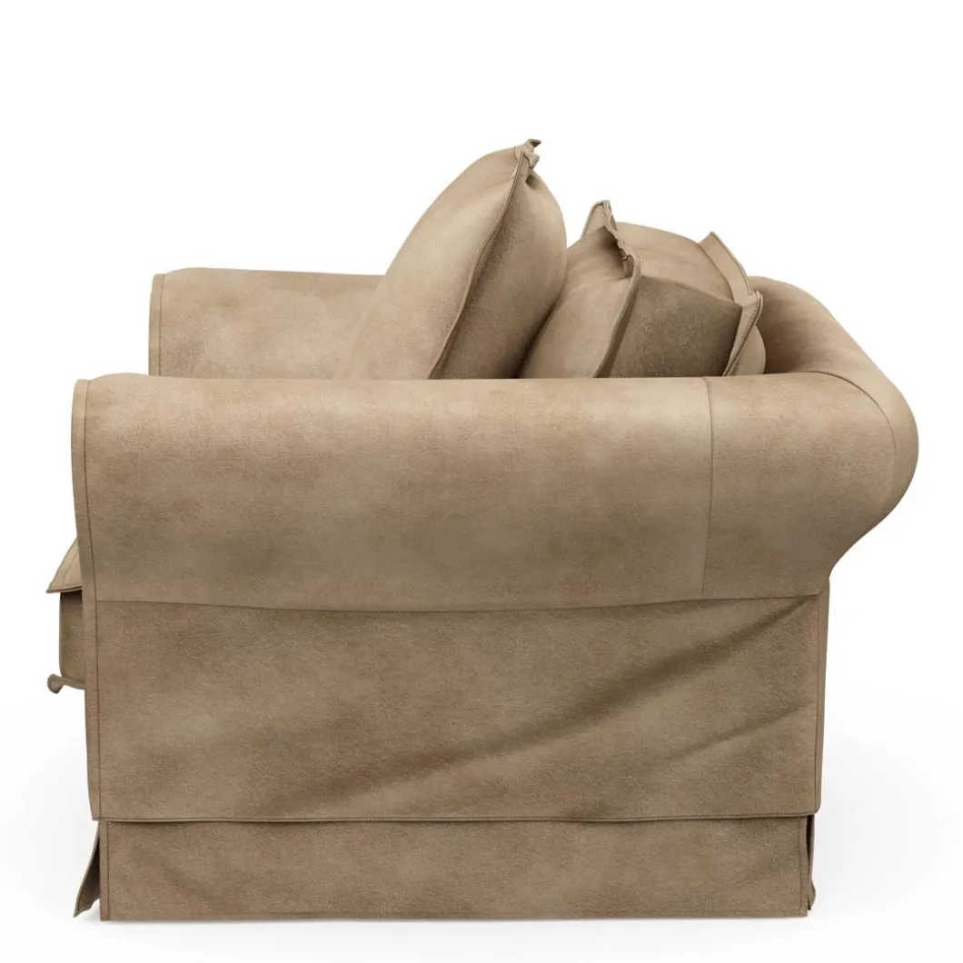 Loveseat Carlton, Golden Beige, Velvet