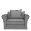 Loveseat Carlton, Grey, Washed Cotton