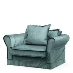 Loveseat Carlton, Mineral Blue, Velvet