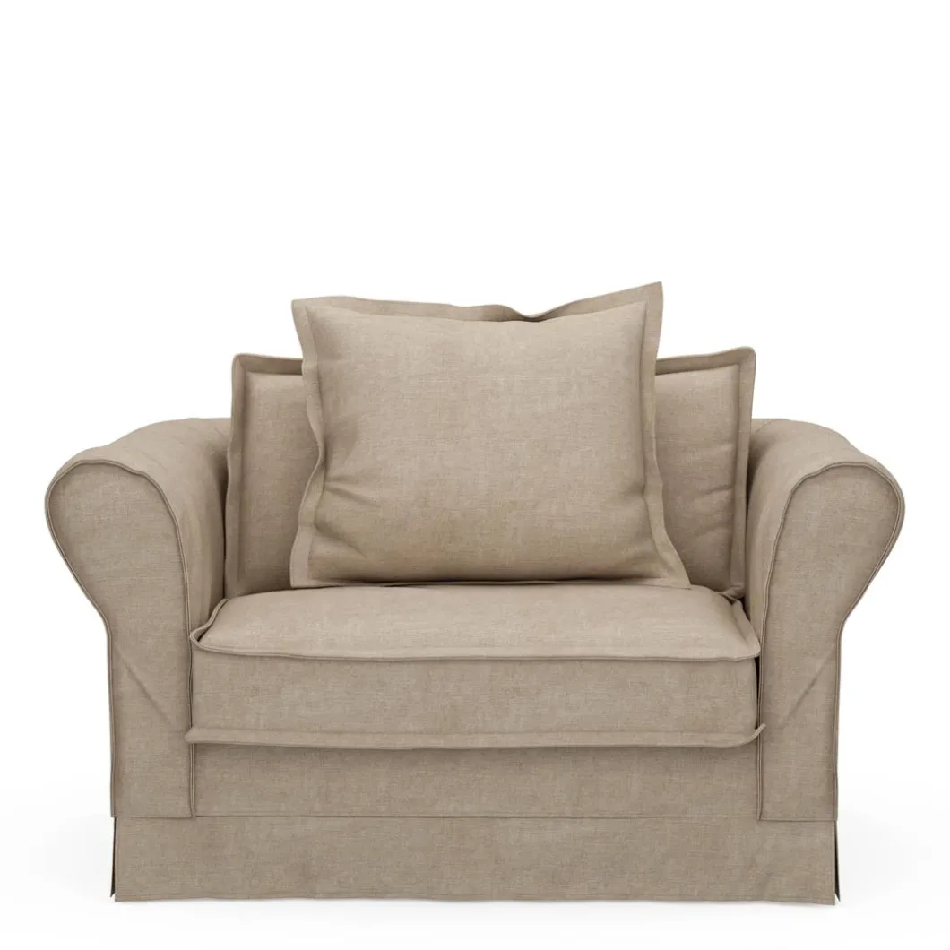 Loveseat Carlton, Natural, Washed Cotton