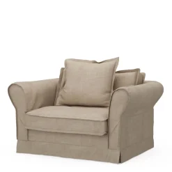 Loveseat Carlton, Natural, Washed Cotton