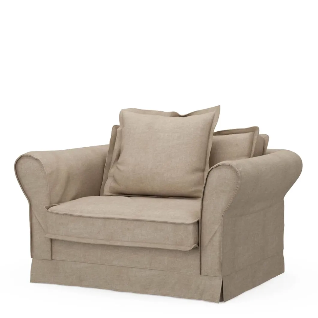 Loveseat Carlton, Natural, Washed Cotton