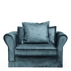 Loveseat Carlton, Petrol, Velvet