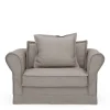Loveseat Carlton, Stone, Washed Cotton