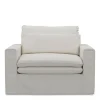 Loveseat Continental, Alaskan White, Oxford Weave