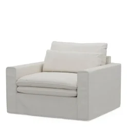 Loveseat Continental, Alaskan White, Oxford Weave
